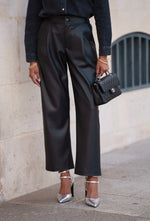 Pantalon simili noir