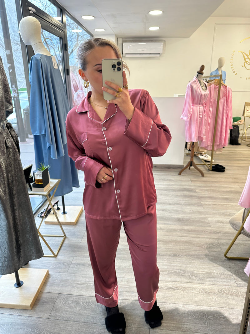 Pyjama pantalon vieux rose